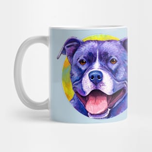 Peppy Purple Pitbull Terrier Dog Mug